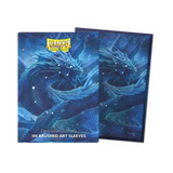 Dragon-themed card sleeves with blue dragon design on a white background