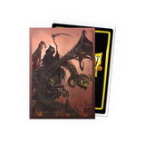 Grim Reaper with scythe design on a card with a white background