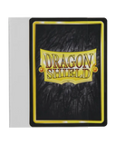 Dragon Shield card protector with black background and yellow border