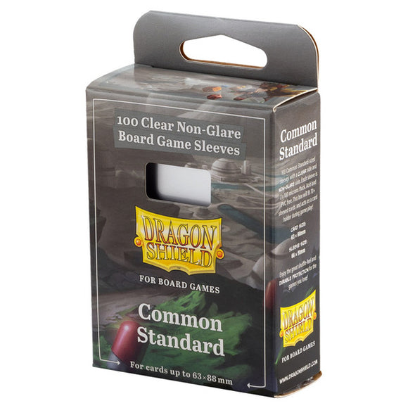 Dragon Shield Deck Protector Board Game Sleeves Common Standard: Clear/Non-Glare (100)