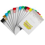 Set of playing cards with various designs on a white background