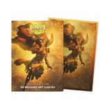 Two card sleeves with a dragon design on a white background