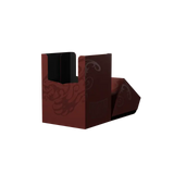 Brown box with embossed design on a white background