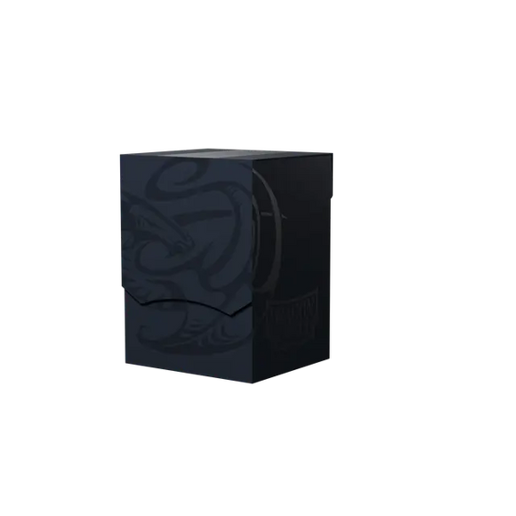 Black deck box with a logo on a white background