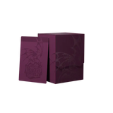 Two purple card sleeves with a dragon design on a white background