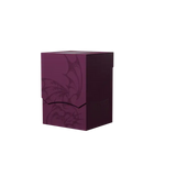 Purple deck box with floral design on a white background