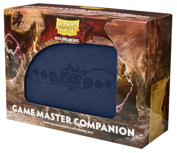 Dragon Shield Roleplaying Game Master Companion packaging with blue screen and dragon design.