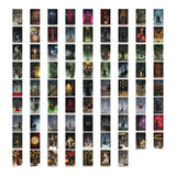 Collection of tarot cards displayed in a grid on a white background