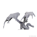 Gray dragon figurine on a white background