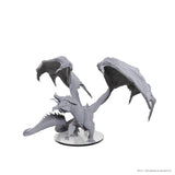 Gray dragon figurine on a white background