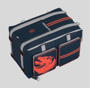 The Adventurer Board Game Bag: Deep Coral with Dragon imprint