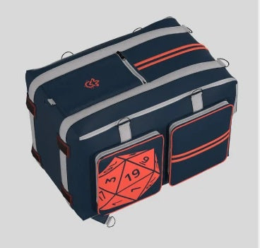 The Adventurer Board Game Bag: Deep Coral with 20-Sided Die imprint