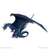 Blue dragon figurine on a white background