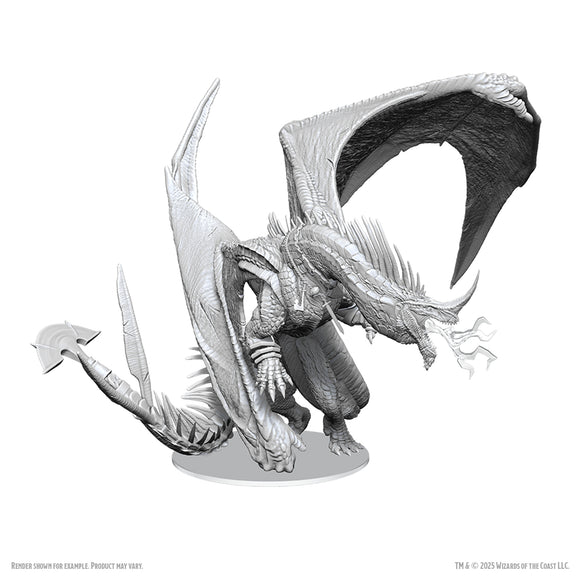 Gray dragon figurine on a white background
