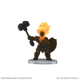 Fantasy figurine with a sunflower head and hammer on a white background