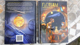 Two books titled 'Flotsam' on a stone surface