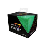 Spectrum Prism packaging with a green triangular object on a white background