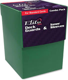 Green packaging of Elite2 Deck Guards & Inner Sleeves on a white background