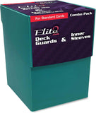 Teal packaging of Elite 2 Deck Guards & Inner Sleeves on a white background