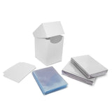 Collection of white and gray paper products including a box, envelopes, and a sheet on a white background.