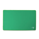 Green mouse pad with a brand logo on a white background