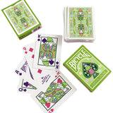 Playing cards with Garden Gnome design on a white background
