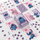 Playing cards featuring Stitch from Disney on a white background