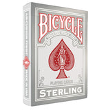 Bicycle Sterling playing cards deck box shown at a three-quarter angle on a plain white background.