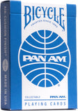 Bicycle Pan Am playing cards packaging with blue and white design.