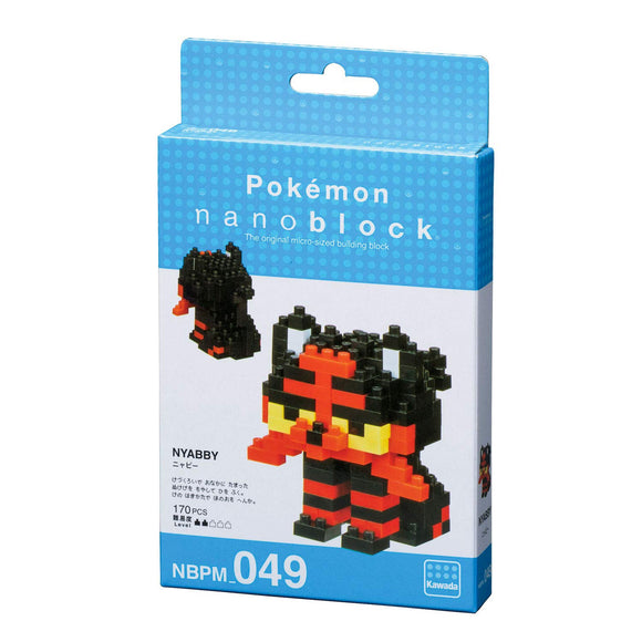 Pokémon nanoblock Nyabby packaging on a white background