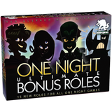 Box of 'One Night Ultimate Bonus Roles' game with character illustrations on a colorful background.