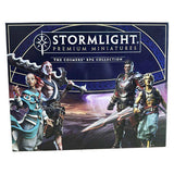 Box of Stormlight Premium Miniatures featuring fantasy characters on a white background