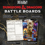 Beadle & Grimm's Dungeons & Dragons Battle Boards packaging with character cards and battle board.