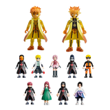Collection of action figures on a white background