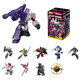 Transformers galaxy version action figures with packaging on a white background