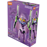 Boxed toy figure of Evangelion with purple background