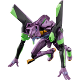 Mechanical figure with purple and green color scheme on a white background
