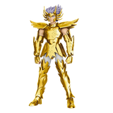 Gold armor figurine on a white background