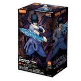 Boxed figure of a character from the anime 'Naruto' with blue sword and rope, featuring Blokes branding.