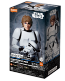 Star Wars model kit packaging featuring Luke Skywalker in stormtrooper disguise