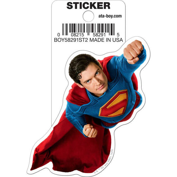 Superman sticker on a white background with 'ata-boy.com' branding.