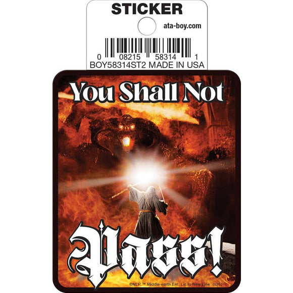 Lord of the Rings: Gandalf You Shall Not Pass Die Cut Vinyl Sticker - 3