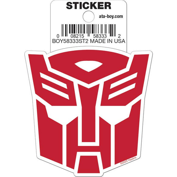 Red and white logo sticker on a white background with 'ata-boy.com' label.