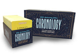 Chronology game box with yellow component on a white background