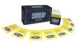 Chronology card game set with cards and box on a white background