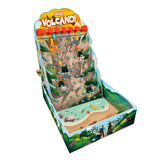 Toy volcano with climbing features and 'Oh No! Volcano!' text on a white background