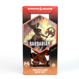 D&D: Adventure Dice Set - Barbarian Orange