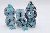 Blue Poison Frog RPG Dice Set