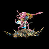 Colorful dragon-like creature on a black background