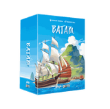 Board game box titled 'BATAM' with a ship illustration on a blue background